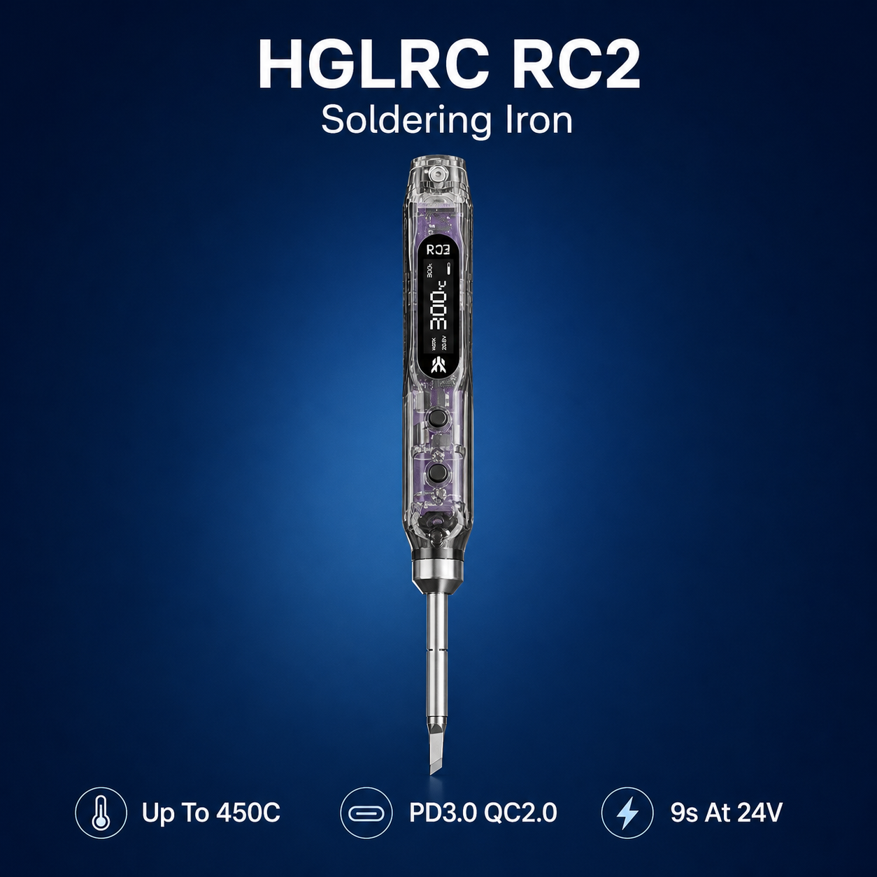 Electronics Repair Classes - Przenośna lutownica HGLRC RC2 450C z